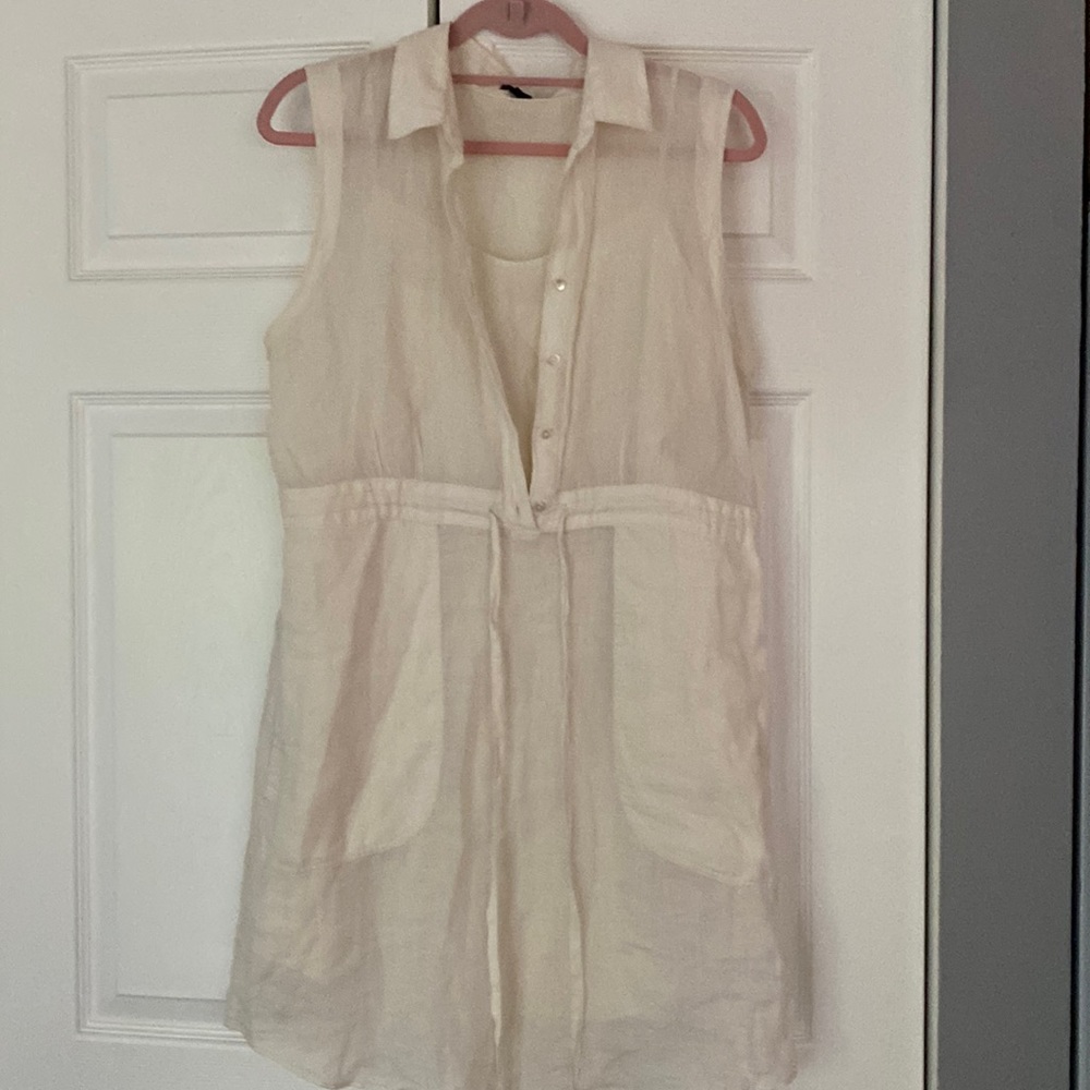Theory all cotton sleeveless dress size 10.
